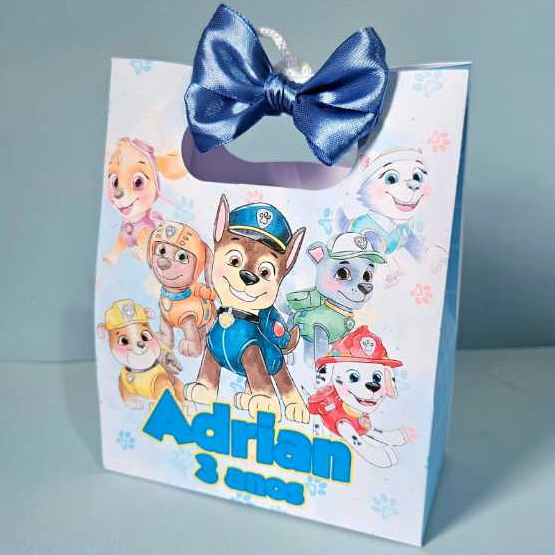 Sacolinha Personalizada Tema Patrulha canina aquarela lembrancinha - Pegue e Monte