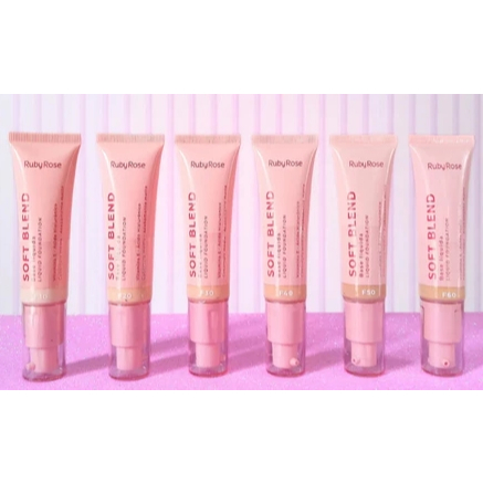 Kit com ate 6 bisnagas de base liquida da marca Ruby Rose (para escolher o ton da base, mandar mensagem)