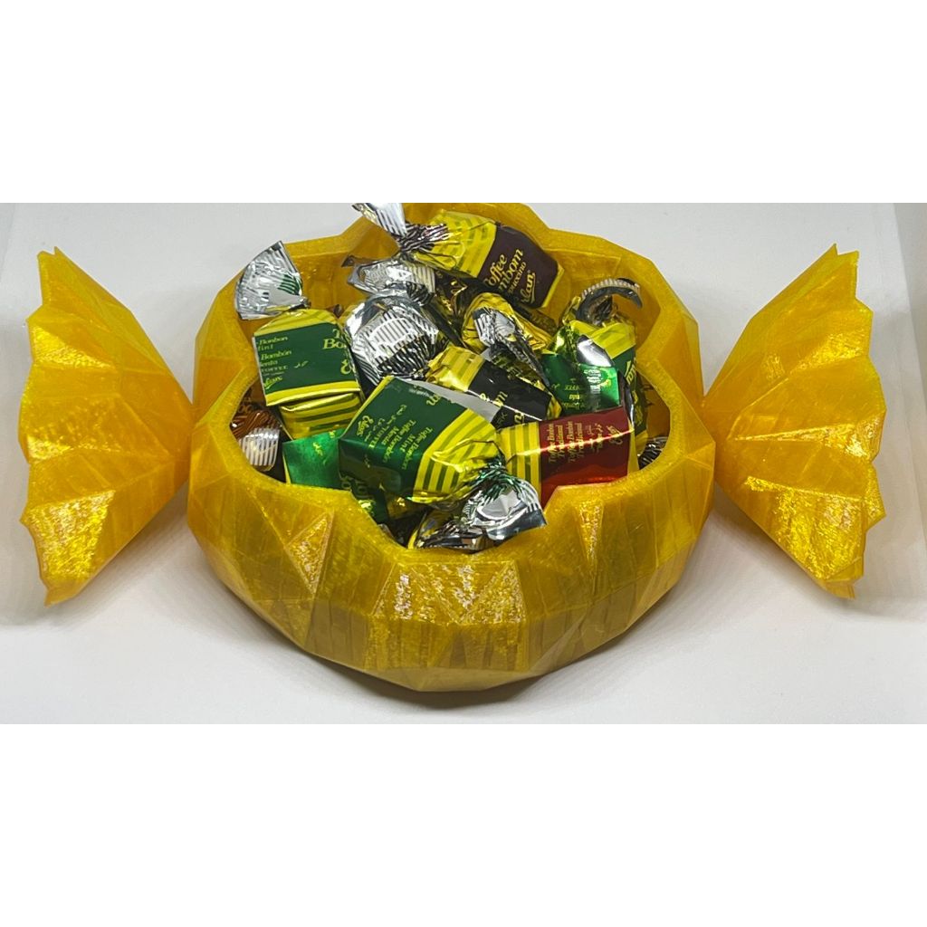 Bomboniere Bala Decorativa Porta Objetos Candy Amarela Organizadora Decoração Quarto Sala Cozinha Lojas e Balcao Maravil