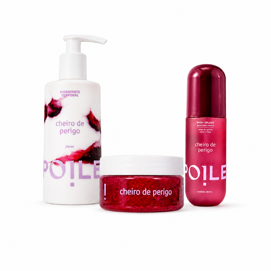 Imagem Linha Completa Cheiro de Perigo: Body Splash, Hidratante e Esfoliante - Spoiler