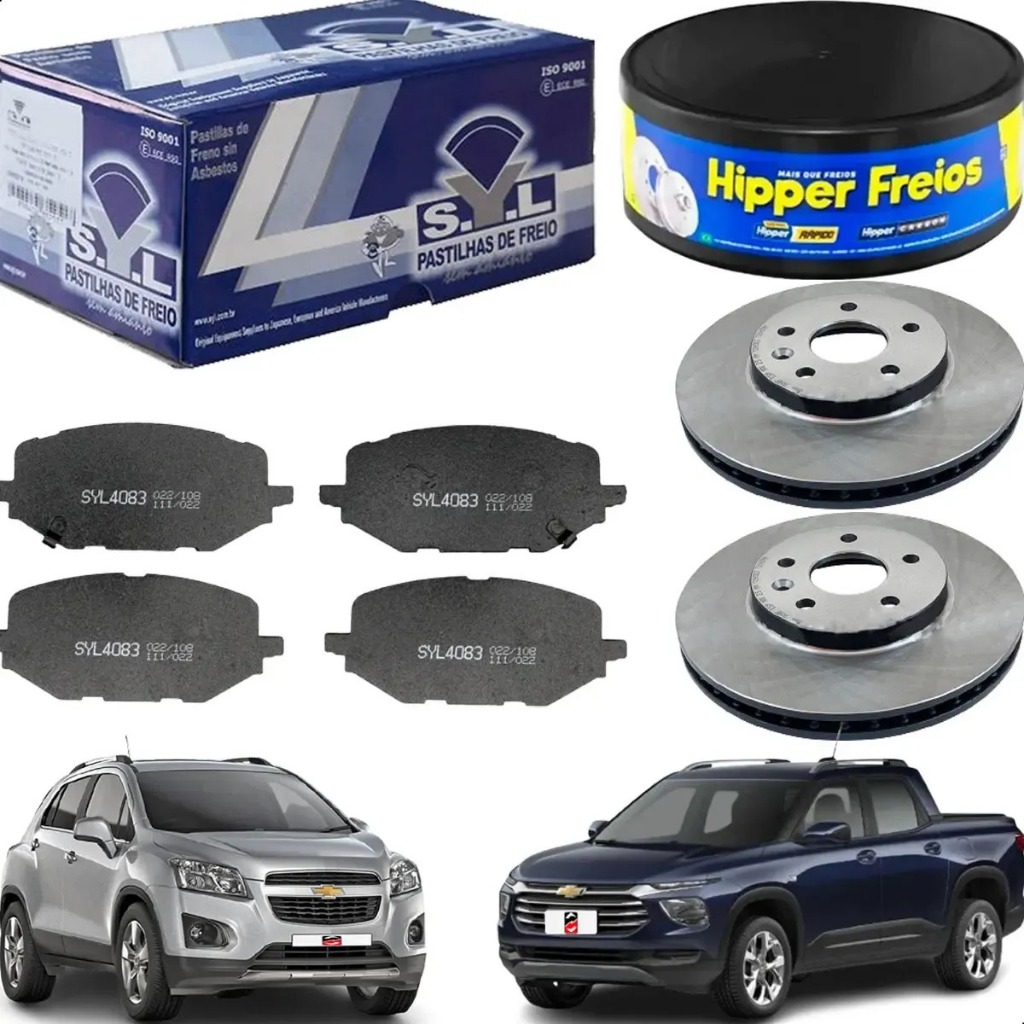 Kit Disco E Pastilha Freio Dianteira Montana 1.2 Turbo 2023 Tracker 1.0 1.2 Turbo 2020 a 2023
