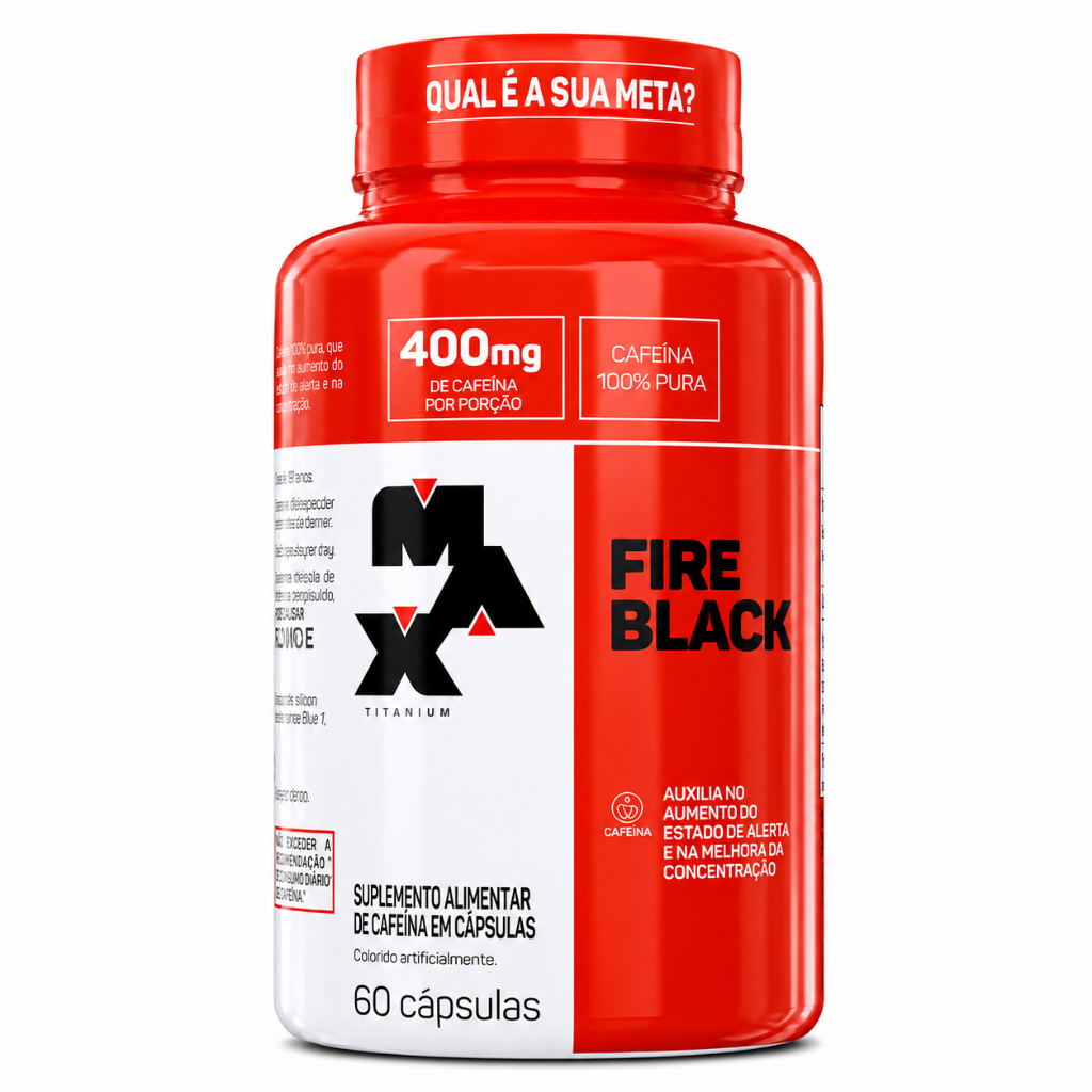 Termogênico Fire Black - 60 Cápsulas - Max Titanium