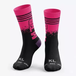 Meia Ciclismo Ciclista Corrida Cano Médio Esportiva Academia Treino Bike Unissex MTB Rosa