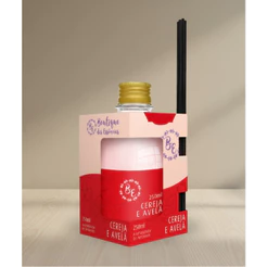 Kit 3 Aromatizador Ambiente 250ml Varetas BE Cereja e Avelã Difusor Cheiroso Casa