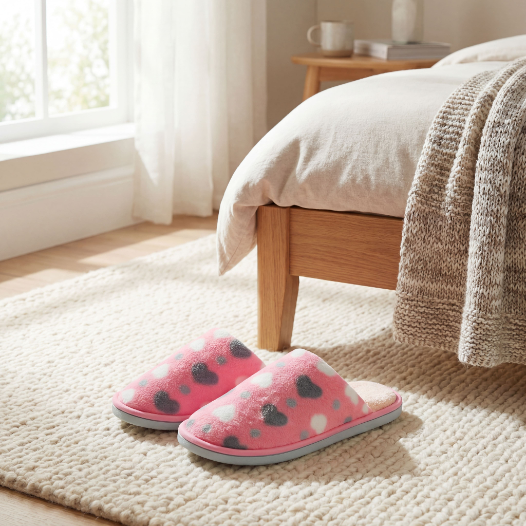 Pantufa Peluciada Quentinha Feminina Inverno Antiderrapante Confortável Macia