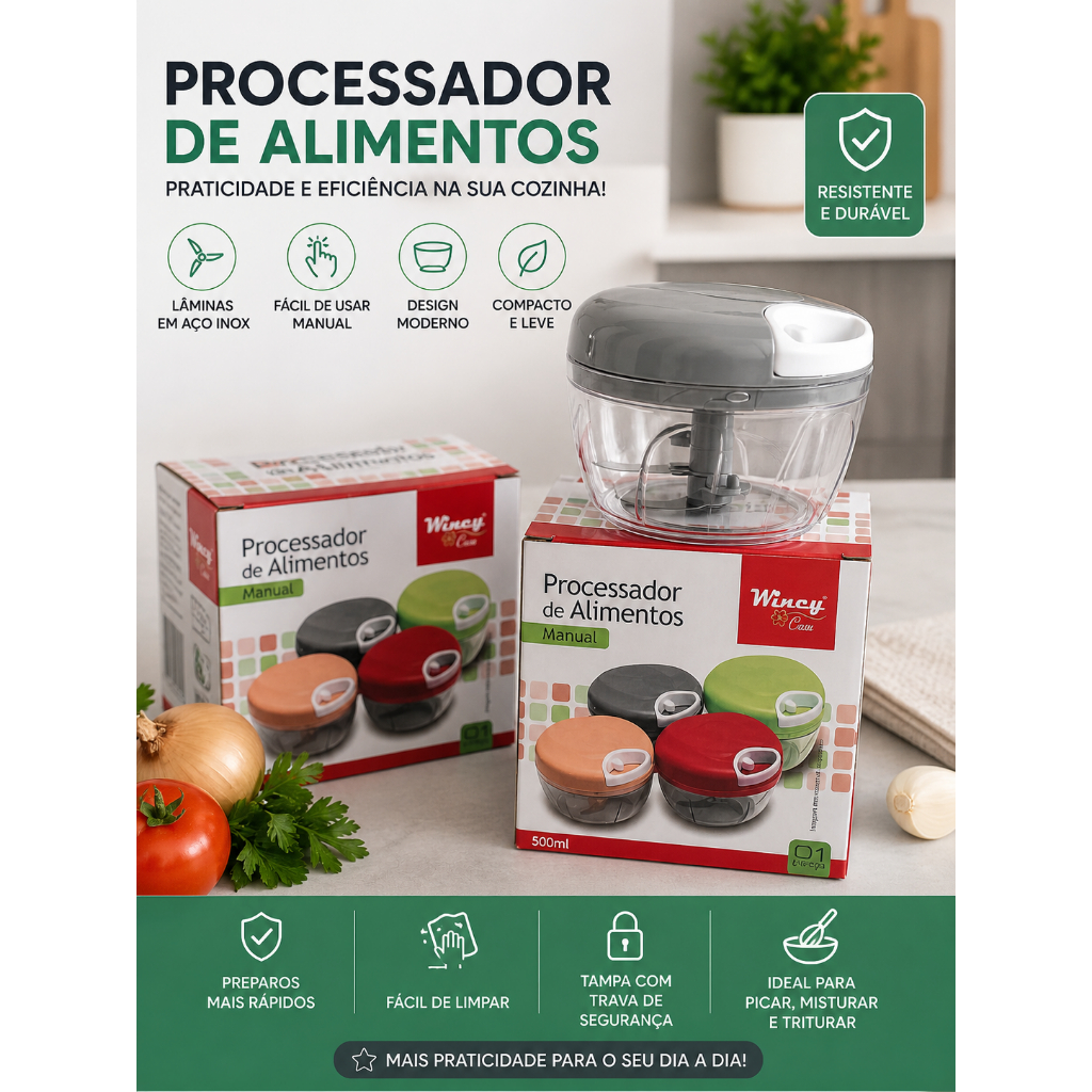 processador de alimentos manual wincy / original line 500ML