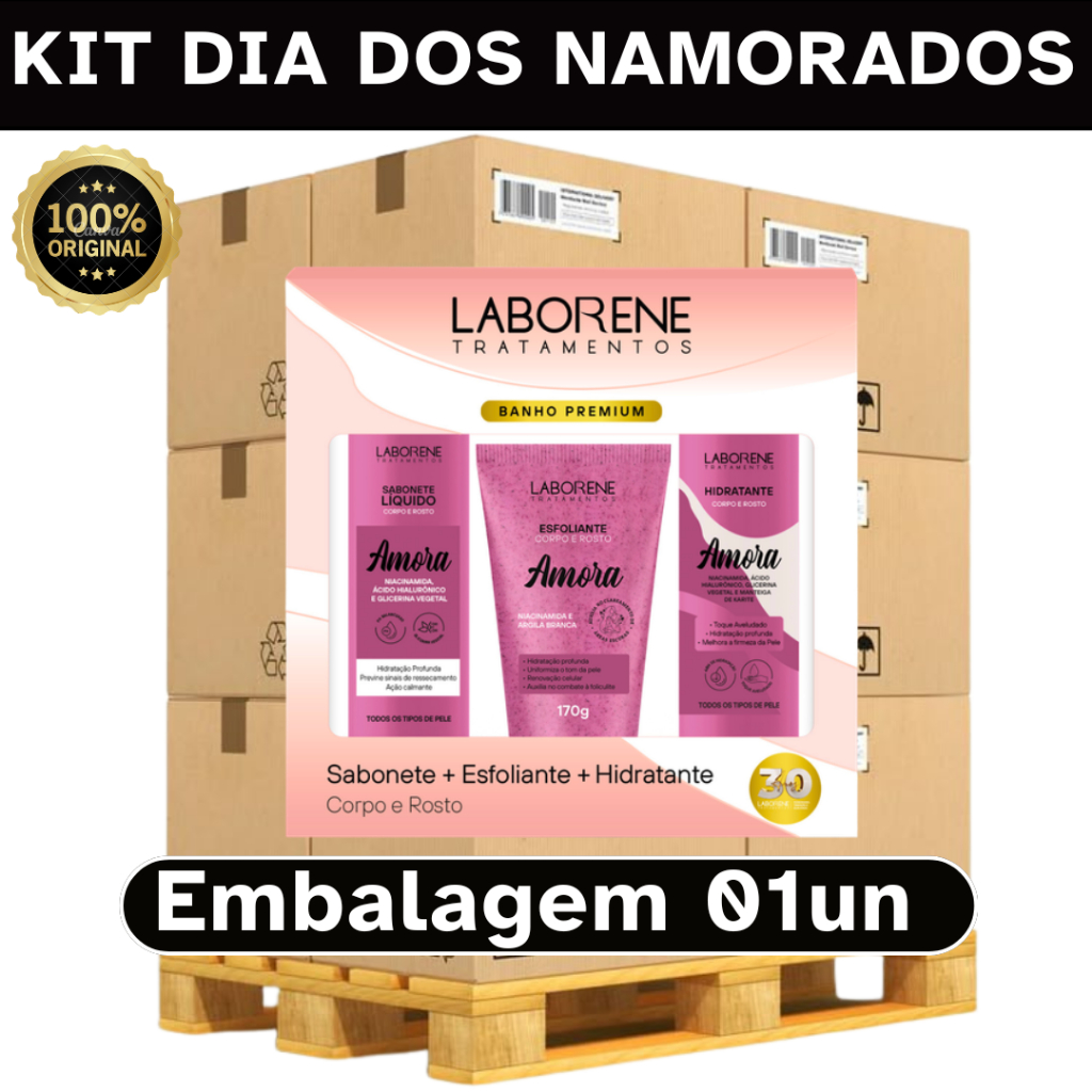 Kit Presente Banho Premium, Esfoliante 170g + Sabonete 200ml + Hidratante 200ml