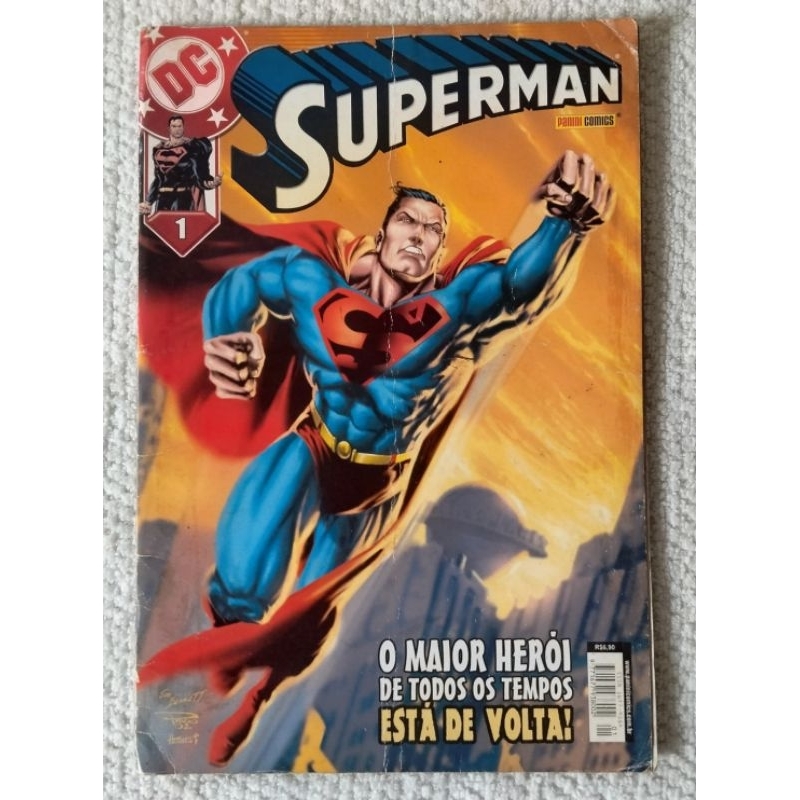 Superman - 1ª Série/Panini - N° 01 (Formato Panini) O Maior HEROI de todos os tempos ESTÁ DE VOLTA! (Capa Danificada)