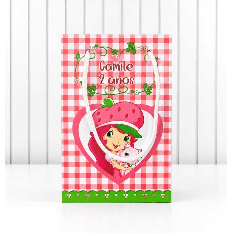 Sacolinha Moranguinho Personalizada Lembrancinha Festa Aniversário