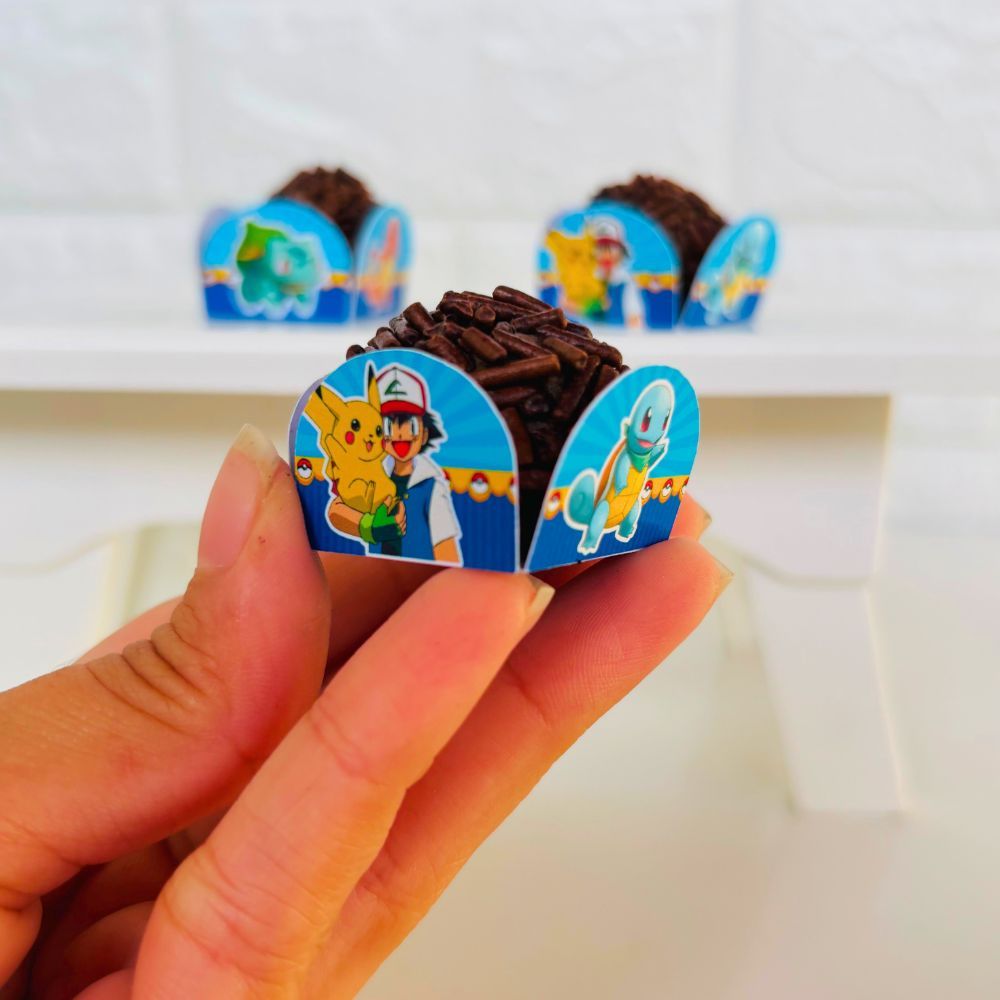 Forminha de Doces Tema Pokémon / Personalizada / Lembrancinha de Festa /Aniversário