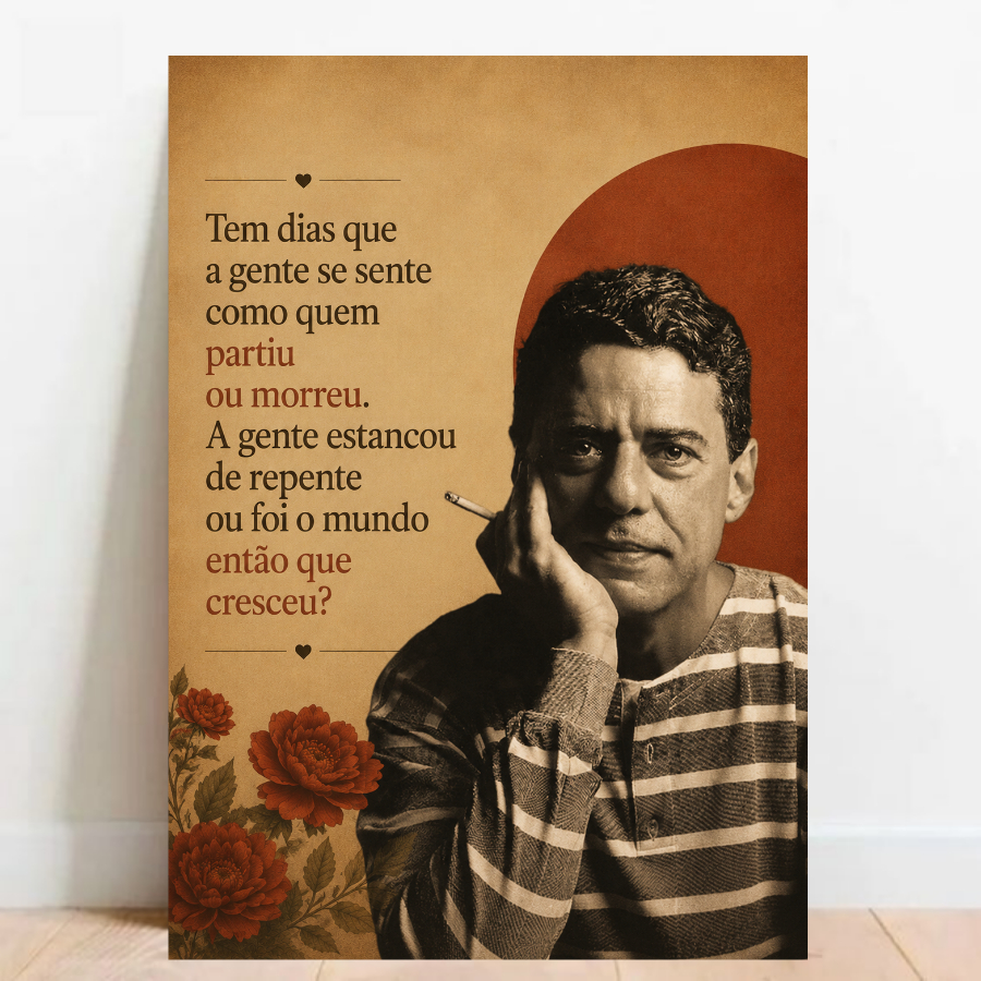 Quadro Placa Decorativa Chico Buarque MPB coleção mpb luarns GeekWorld