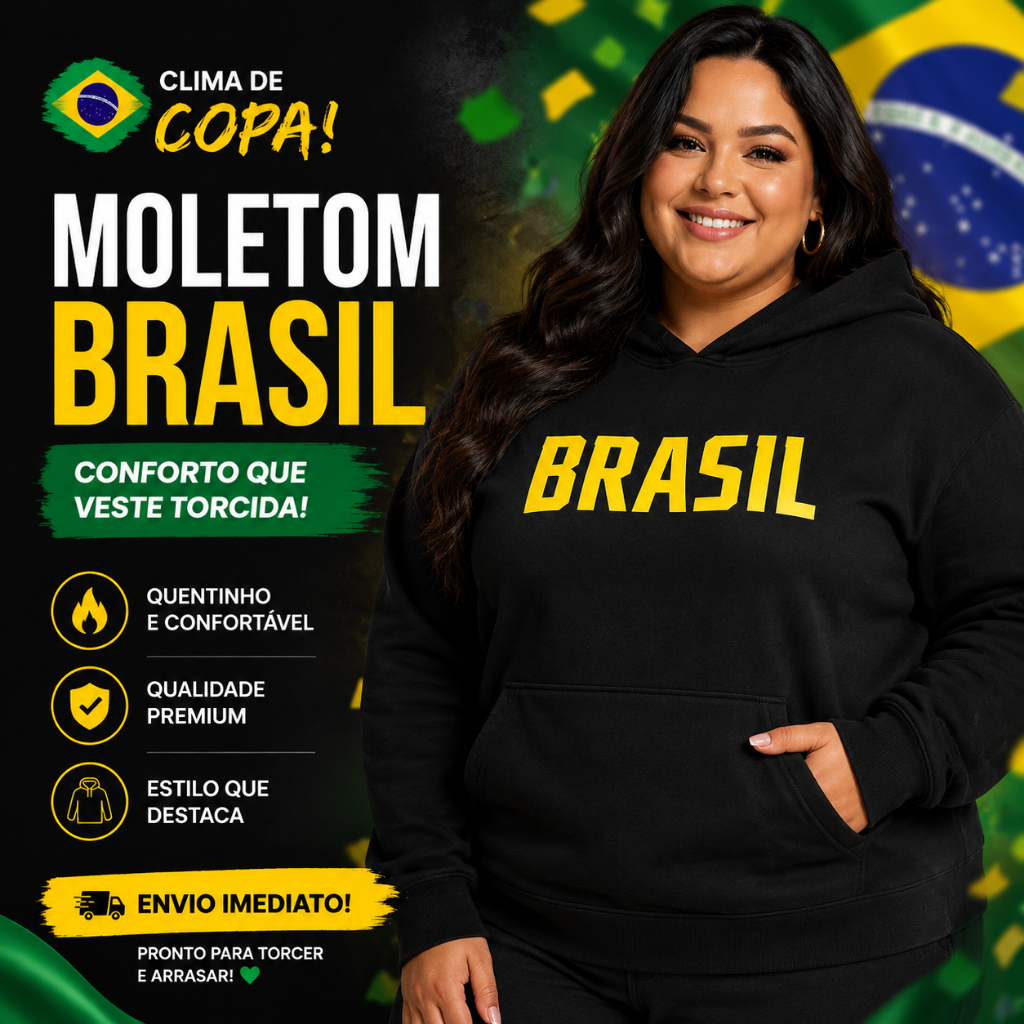 Moleton Estiloso Blusa De Frio Feminino Masculino Copa Canguru Capuz Bolso Inverno Brasil