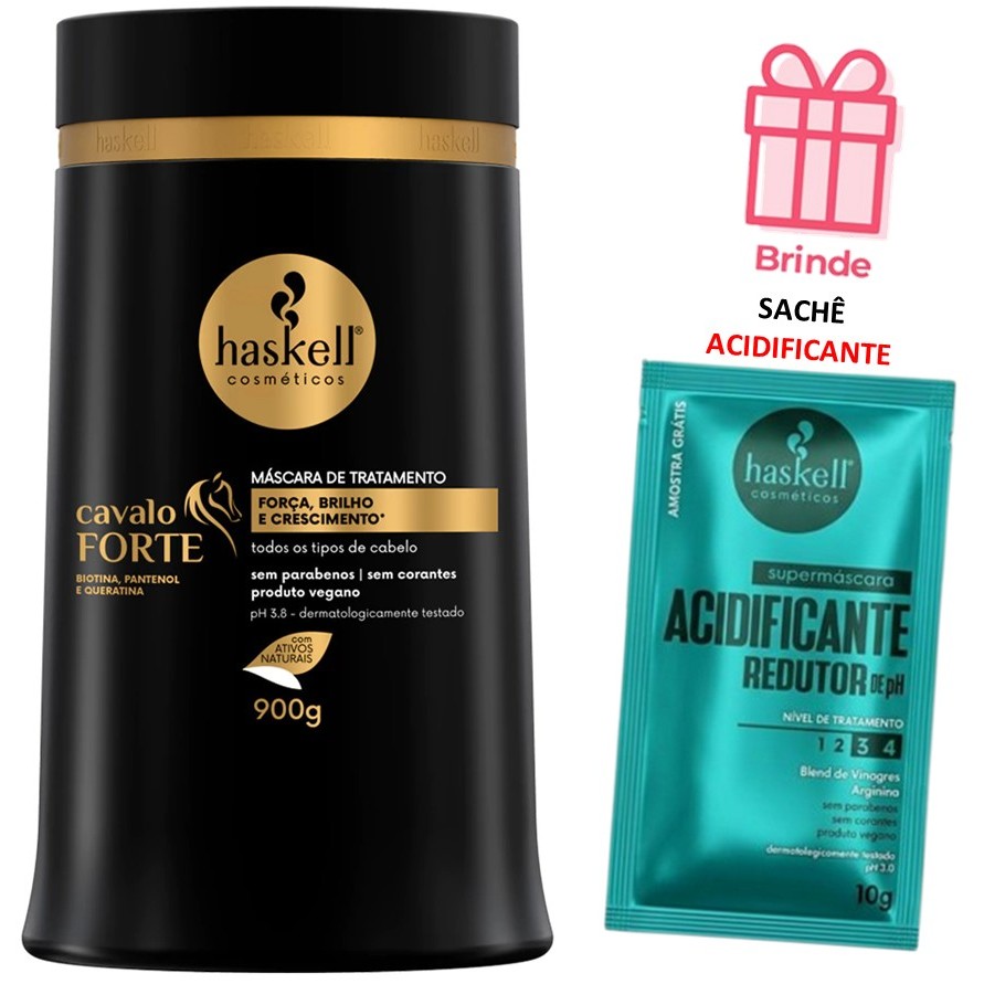 Máscara Tratamento CAVALO FORTE 900g Haskell + BRINDE SACHÊ 10G