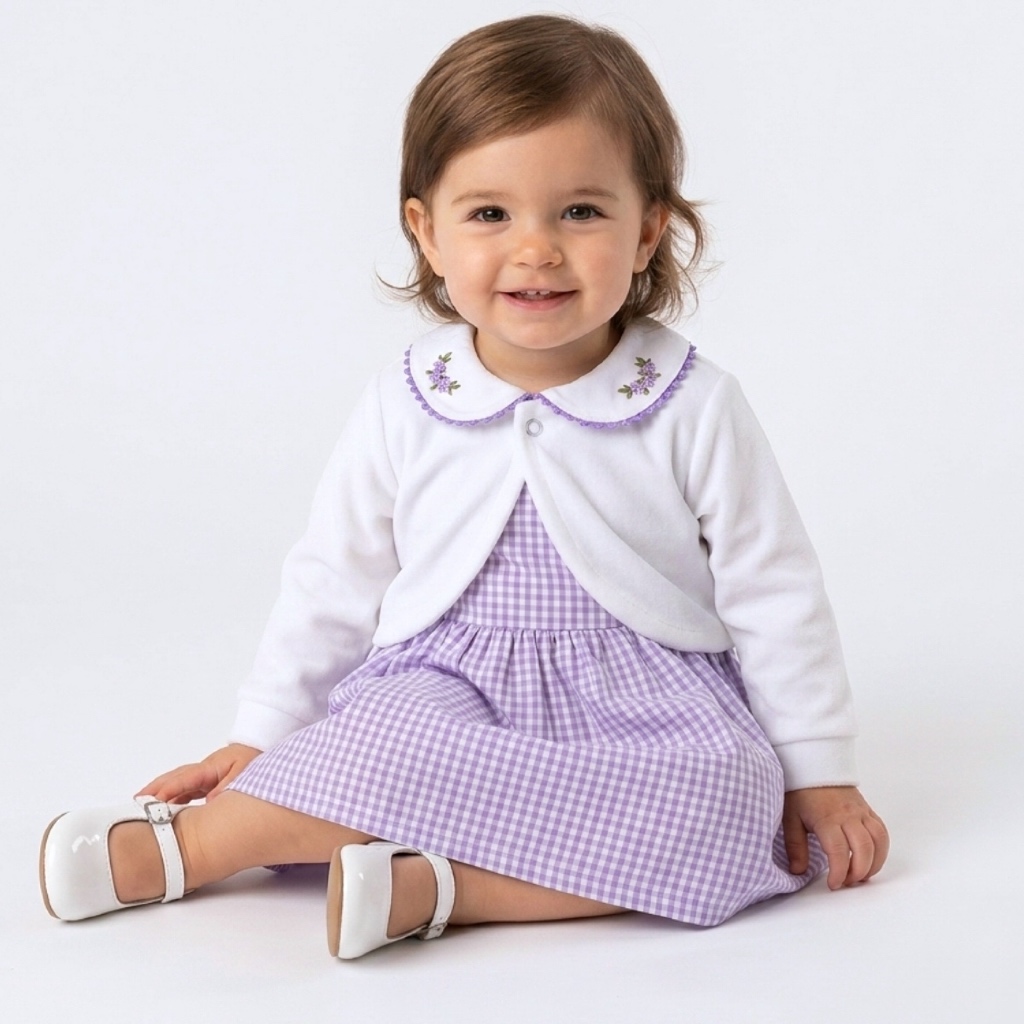 Vestido Bebê Menina Bolero Plush Inverno Tamanho 2 Meses a 4 anos Festa Aniversário Frio Roupa Menina Outono Algodão