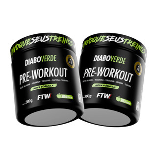 Kit 2x Pré Treino Diabo Verde Pre-Workout 300g - FTW