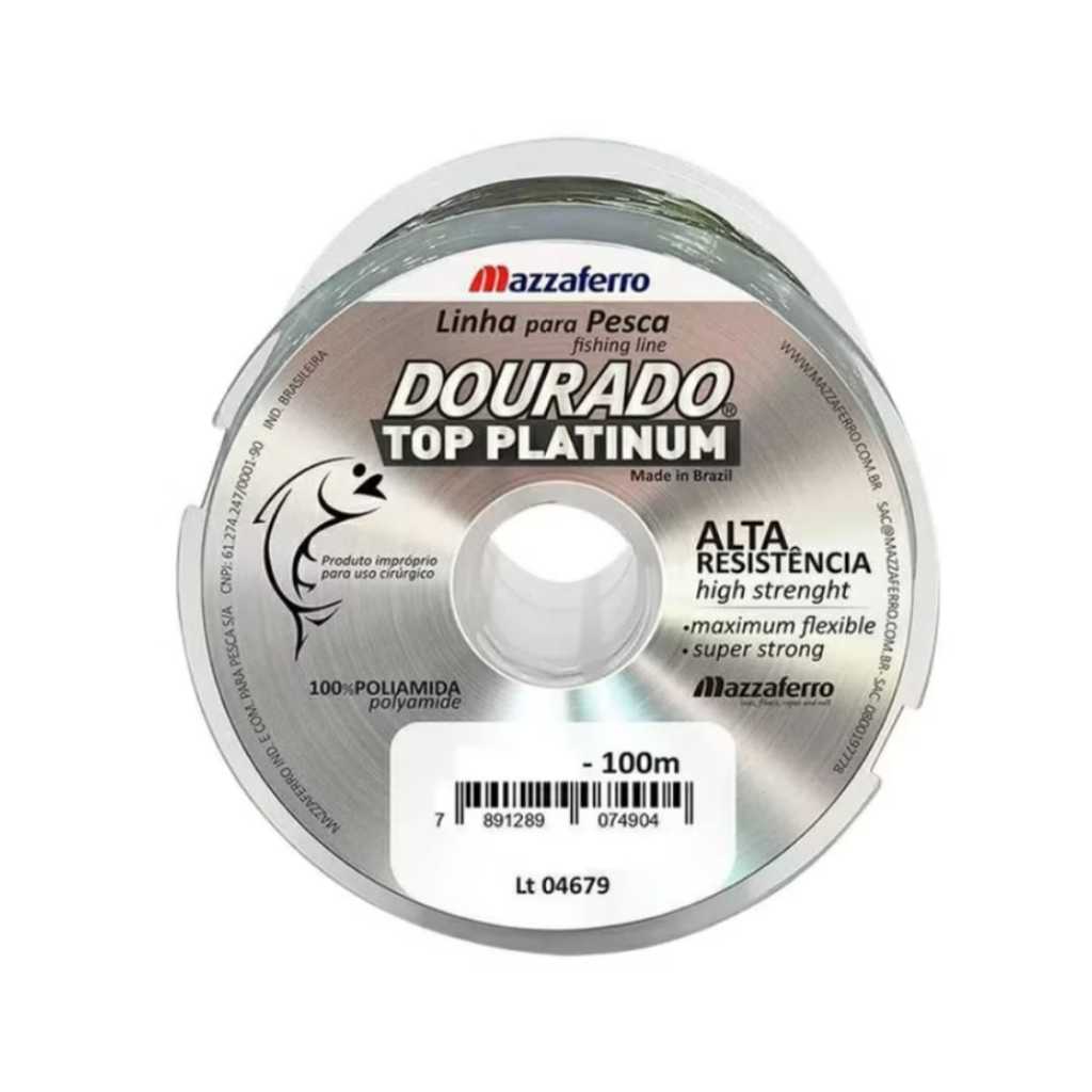 Linha Para Pesca DOURADO Top Platinum Nylon 100 metros