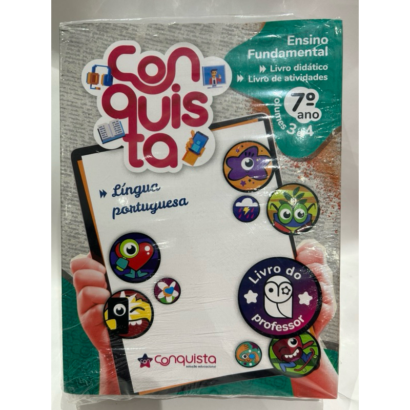 Kit Livro do Professor Conquista 7º Ano - Português (Vol. 3 e 4) + Livro de Atividades