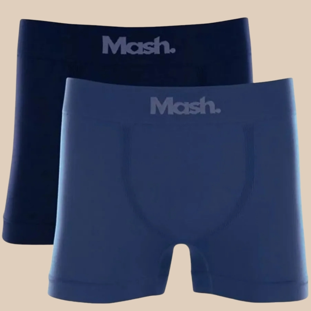 Kit 2 Cueca Boxer Mash Mocrofibra Sem Costura Masculina Original