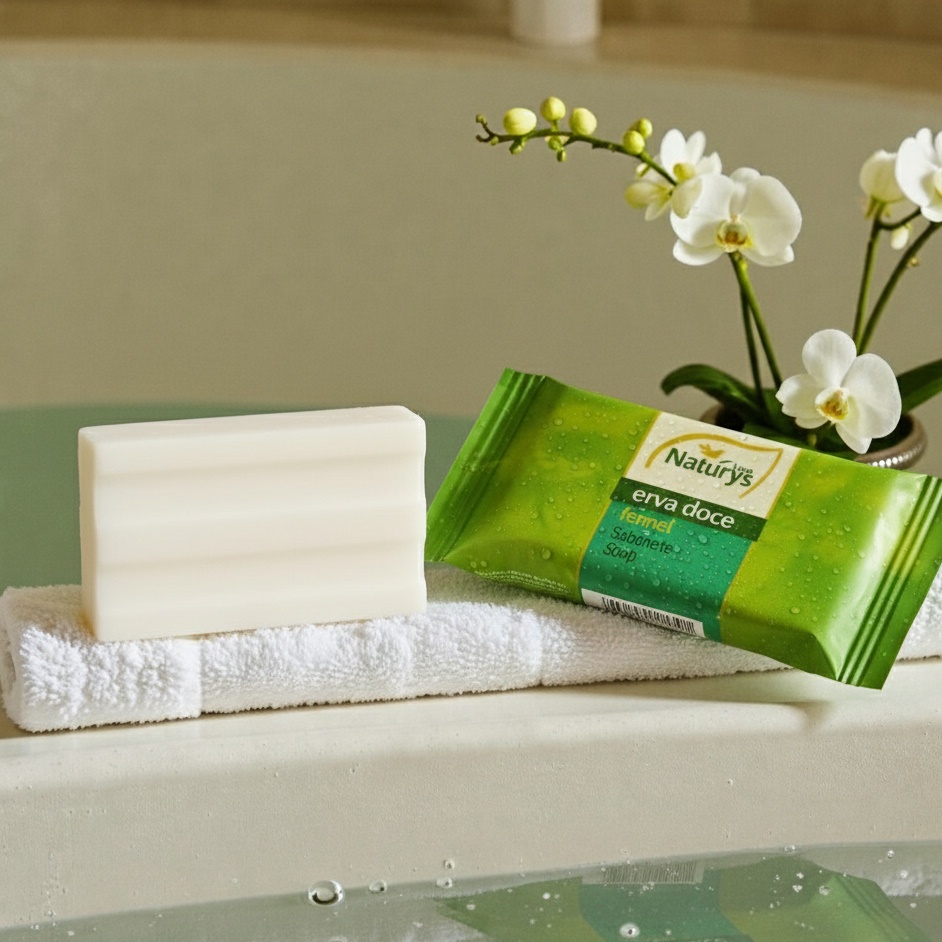 Kit 100 Mini Sabonete Hotel Motel Pousada SPA Erva Doce 13g