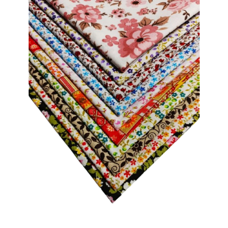 Kit Tecido Patchwork 2 - 50% Algodão - 10 Cortes De 50x70cm