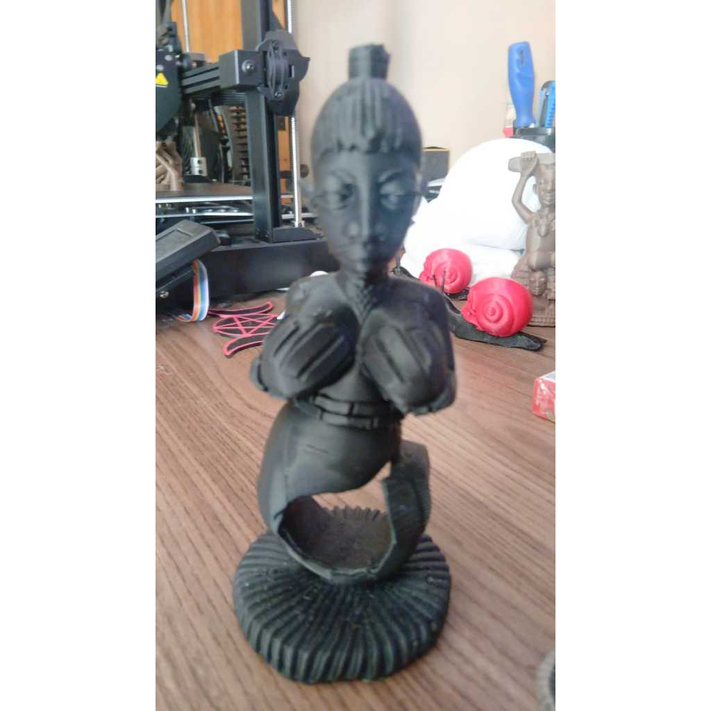 Yemanja/ Iemanja Escultura Imagem Africana Impresso 3D - Ere Orisa Yemanja | Umbanda Candomble 15cm *NÃO É MADEIRA*