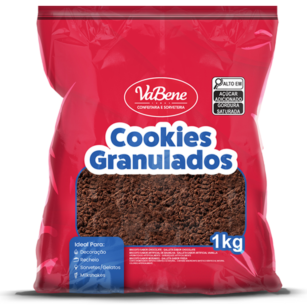 Biscoito Moído Triturado Chocolate 1kg - Topping Tipo Negresco