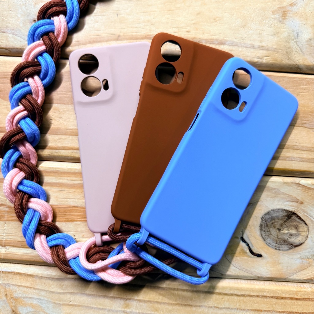 Capa Capinha Motorola Moto G35 / Moto G24 / Moto G84 Silicone Premium com Alça de ombro transversal Anti Impacto e queda