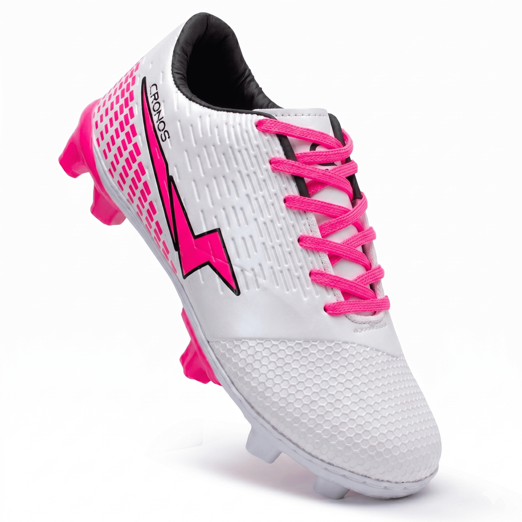 Chuteira Campo Futebol Trava Natural Cronos Dynamics Masculino Feminino Resistente Profissional Leve