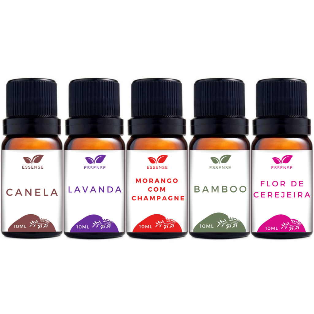 5 Essências Canela Lavanda Morango com Champagne Bamboo Flor de Cerejeira Umidificador Aromatizador
