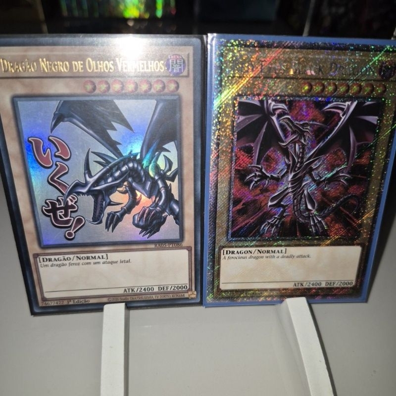 Dragão Negro de Olhos Vermelhos - Ultra Raro Foil - RA05-PT086 - Carta Original Yu-Gi-Oh / Yugioh KONAMI