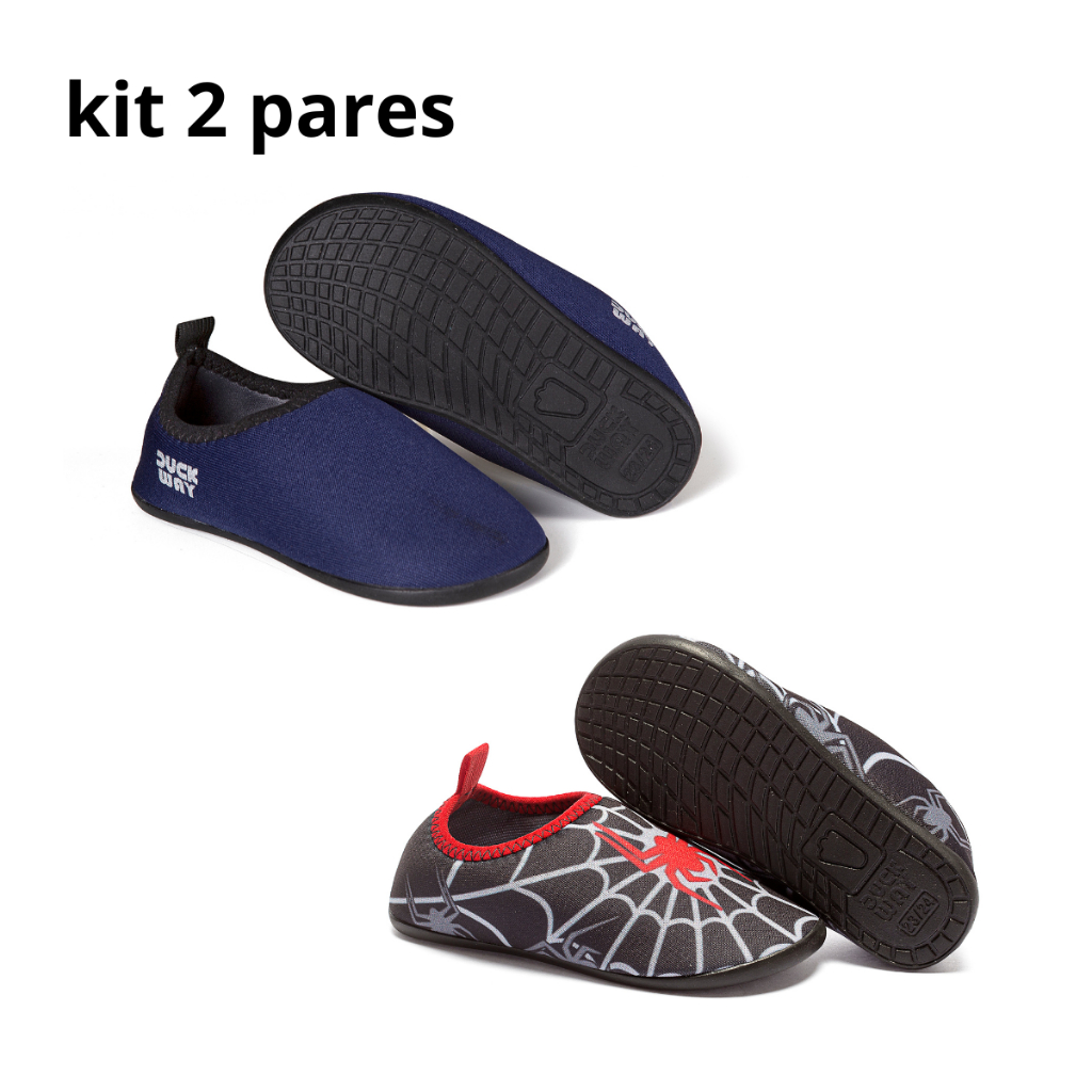 Kit 2 Pares Sapatilha Infantil Menino e Menina Antiderrapane Piscina - 17 ao 32 · foto 2