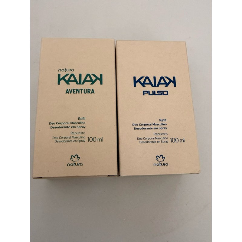 kit dois refil natura masculino kaiak pulso e kaiak aventura.