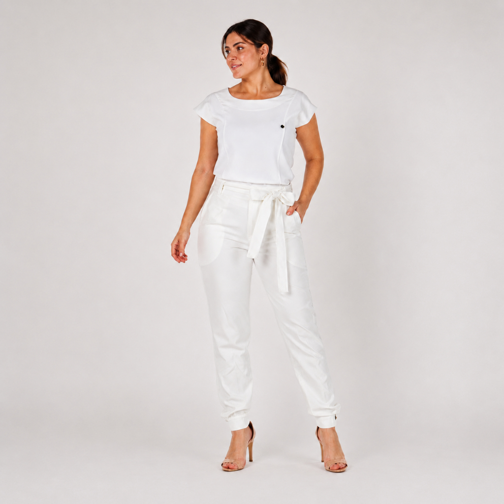 Conjunto Scrub Feminino Muscle Alfaiataria Calça Jogger Profissional Com Elastano