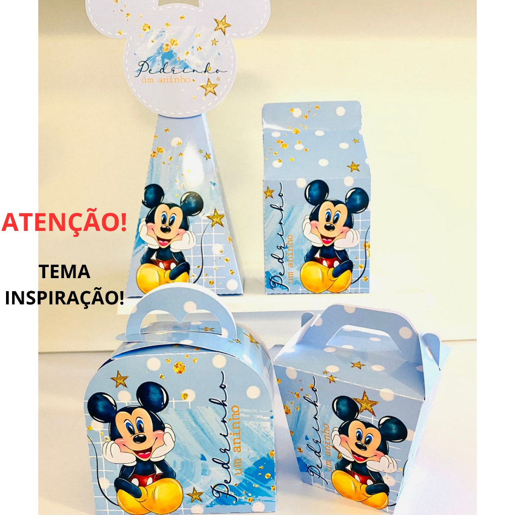 PEGUE E MONTE - Caixinhas Personalizadas MICKEY - festa lembrancinha aniversário infantil