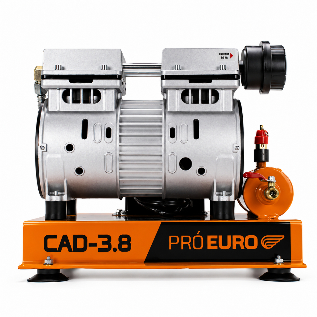 Compressor De Ar Direto 3.8 PCM 550W Isento de Óleo 115 PSI 220V Pró Euro