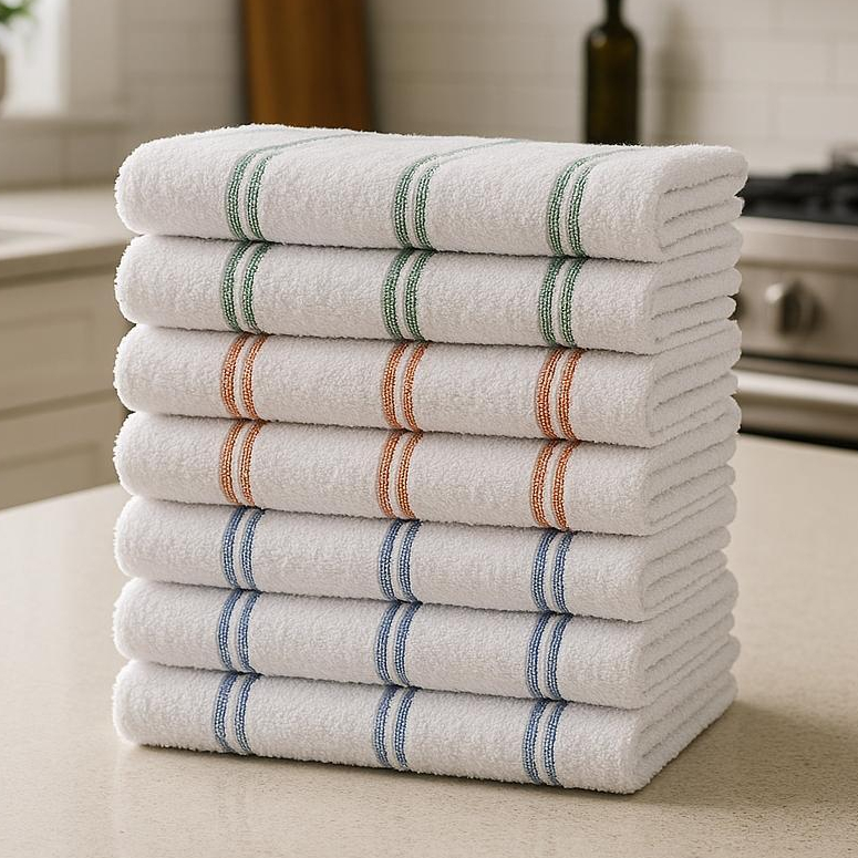 Kit 6 Toalha de Louça Panos de Prato Copa Copao  40x75 Jacquard Toalha De Cozinha 100% Algodao