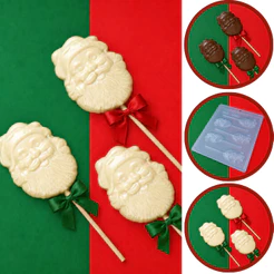 1~10 Forma Simples Pirulito Papai Noel 165 (C9) em Acetato BWB Para Bombom e Doces de Chocolate. (CHOCO)