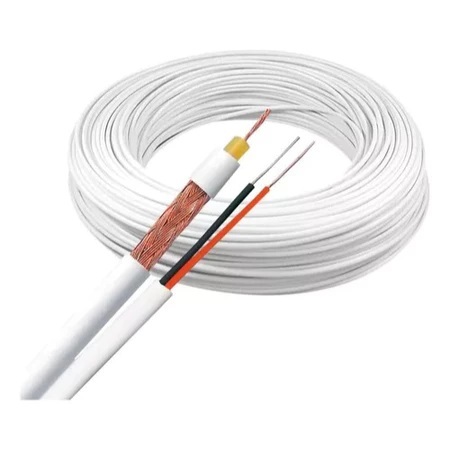Cabo Coaxial Câmera De Segurança Cftv 95 % Malha 100mts