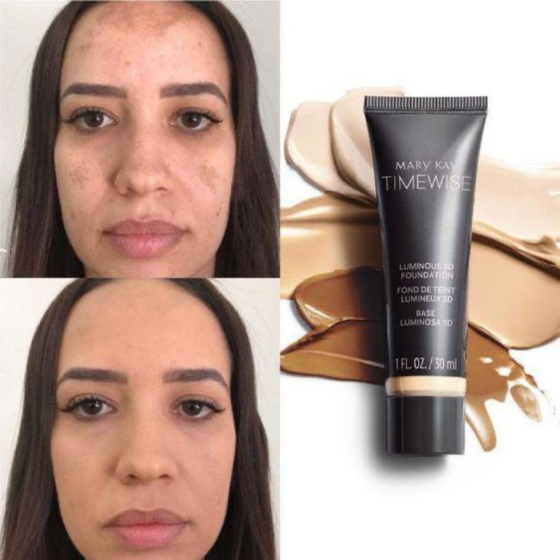 Base Líquida Mary Kay Timewise 3D - Acabamento Matte, Ivory N140, Longa Duração, Resistente ao Suor