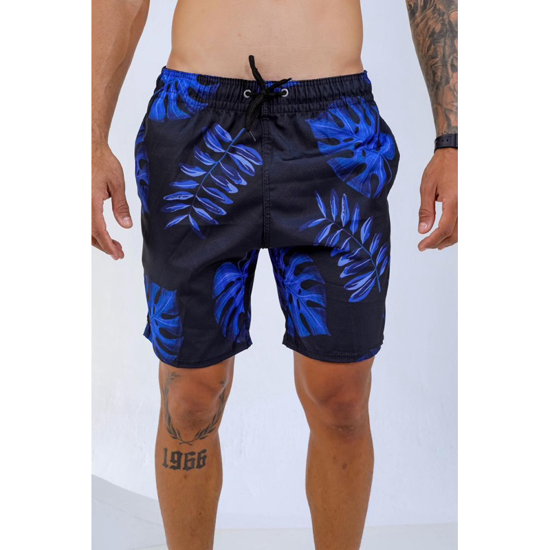 short Tactel mauricinho kit 3 peças elastano estampado
