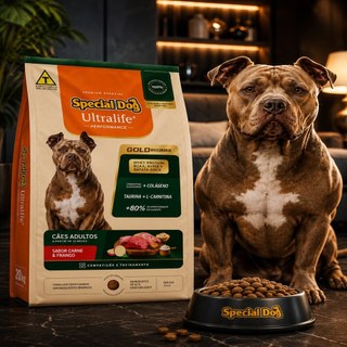 Ração Special Dog Ultralife Performance 20kg Cães Adultos Carne e Frango Premium Alta Nutrição