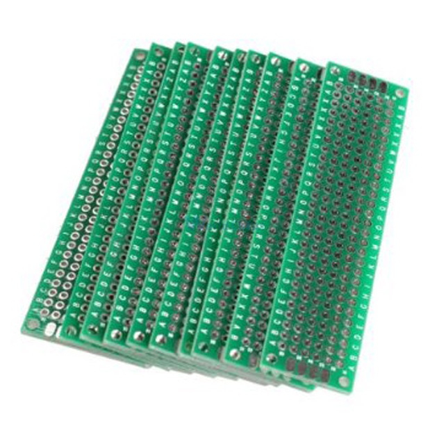 5pcs Placa Perfurada 20x80mm Dupla Face para Soldagem Dois Lados Fibra de Vidro