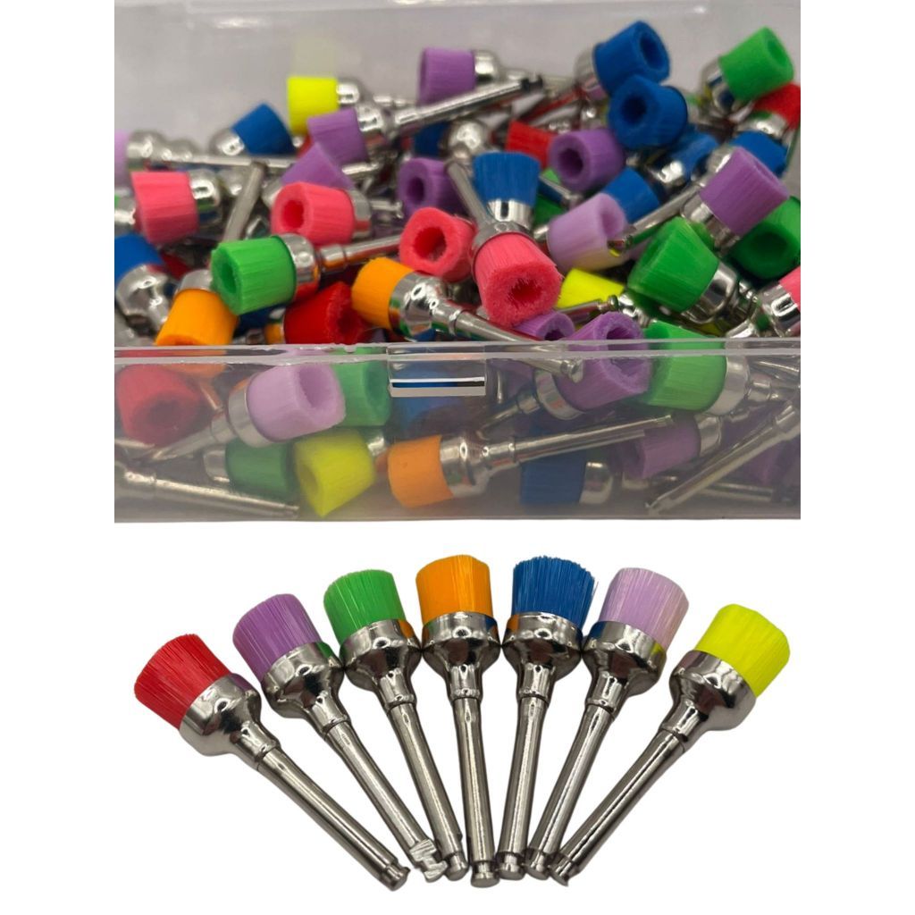 Kit 100 Escovas de Limpeza Bucal Descartáveis para Higiene Diária
