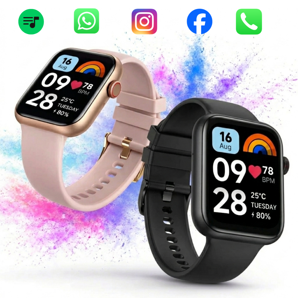 Smartwatch Watch Essential Tela 1.83" para Treinos, Monitoramento Saúde e Ligações Bluetooth IP68