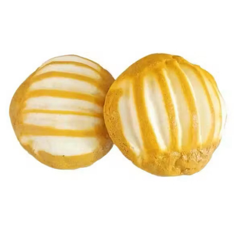 Pao artificial broa de milho 2 unidades decorativas