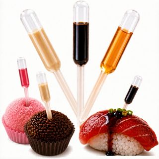 Kit 200 Ampola Saborizante 1ml Cilindro Para Doces Salgados Sushi Docinho Brigadeiros Gourmet