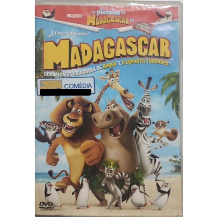 dvd Madagascar - incluindo os pinguins em uma missão de natal