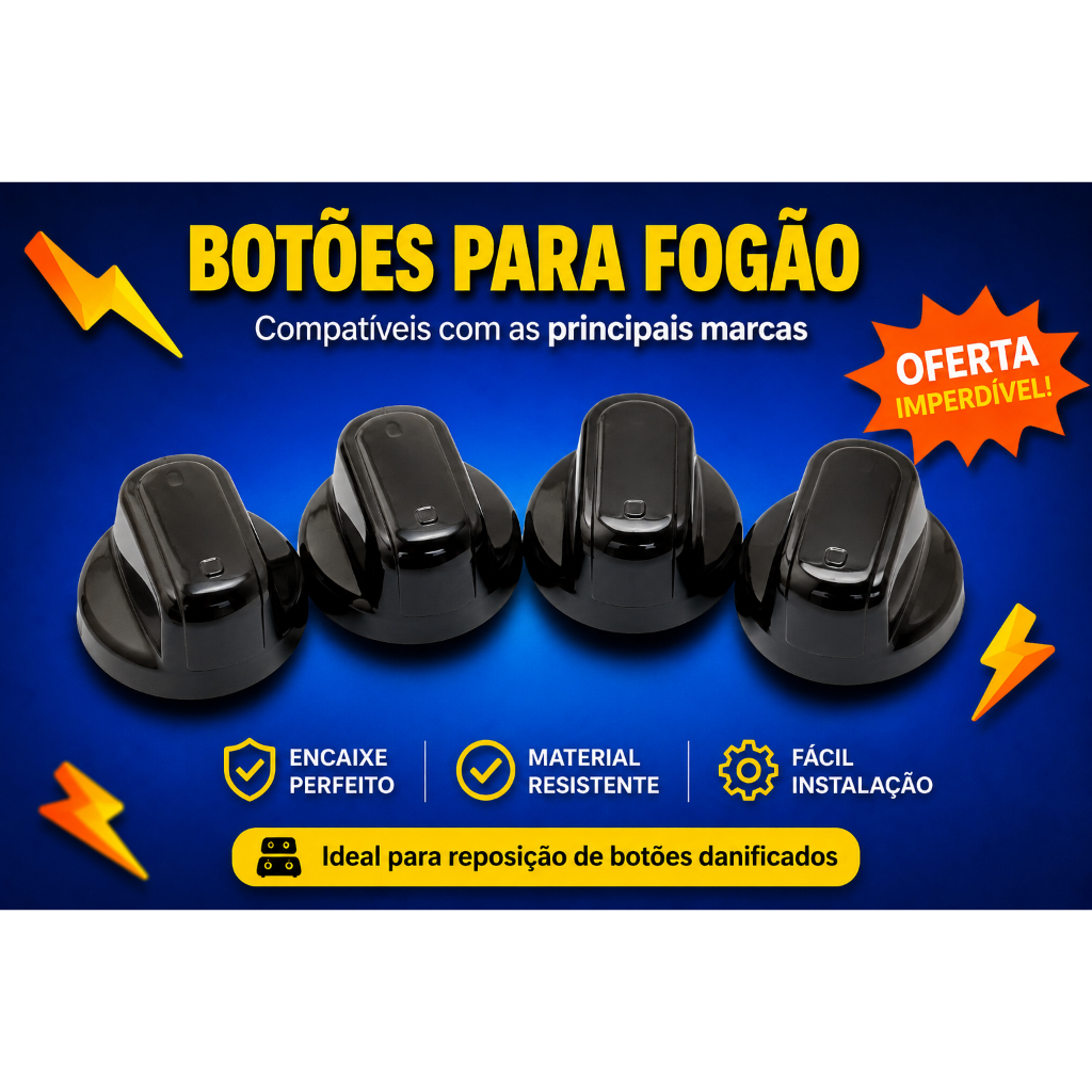 kit Botão  Fogão Brastemp Clean