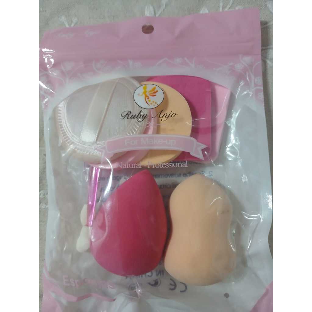 kit 2Esponja Gota  4 esponja retangula 3 Para Base e Corretivo - Aplicação Uniforme e Natural, Ideal para Pele Sensível