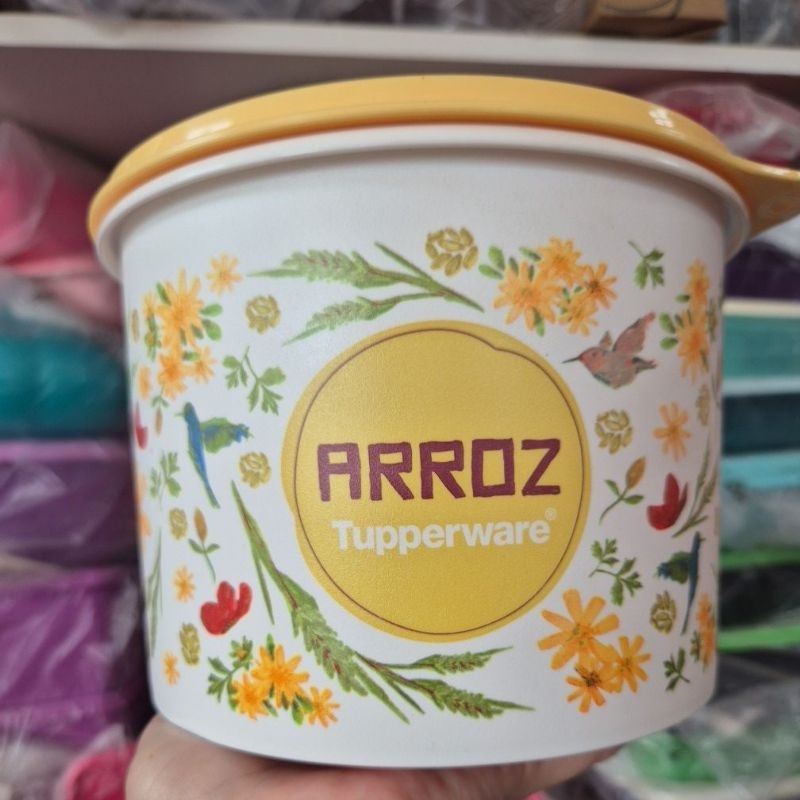 Caixa de Mantimento de Arroz 2 kg linha FLORAL, BISTRÔ e P&B Tupperware